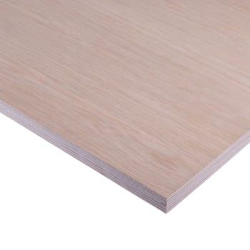 19mm Oak Veneered Birch Plywood 2 Sides Crown Cut A/B Grade 2500mm x 1250mm (8.2' x 4.1')