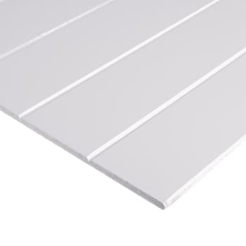 18mm V Grooved Primed Long Grooved Moisture Resistant MDF 101.6mm Centres 2440mm x 1220mm (8' x 4')