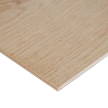 3.6mm Oak Veneered Poplar Plywood Crown Cut A/CC Grade 1 Side 2440mm x 1220mm (8' x 4')