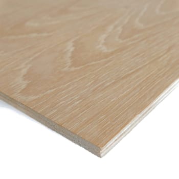 9mm Oak Veneered Poplar Plywood Crown Cut A/CC Grade 1 Side 2440mm x 1220mm (8' x 4')