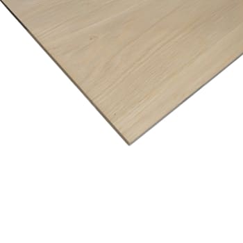 18mm Oak Veneered Poplar Plywood Crown Cut A/B Grade 2 Sides 2440mm x 1220mm (8' x 4')