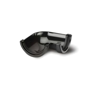 112mm Half Round Gutter Angle 90 Degree Black