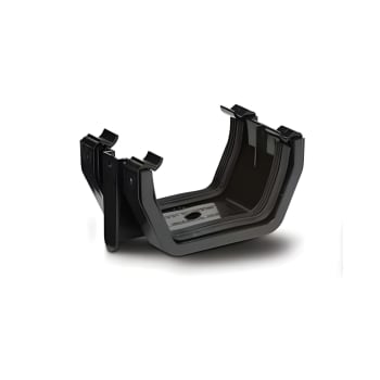 114mm Square Union Bracket Black