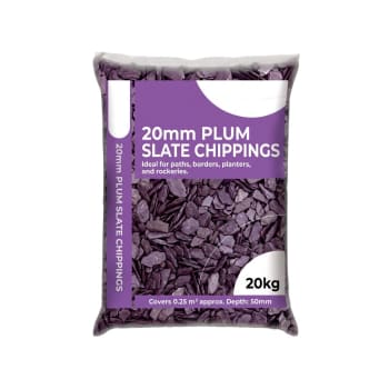 20mm Plum Slate Chippings 20kg Bag
