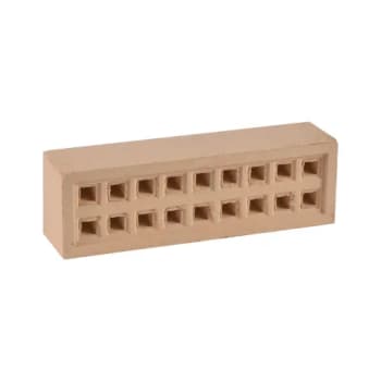 front of buff square hole clay air brick