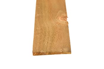 head on view of 22mm x 125mm green treated feather edge fence board
