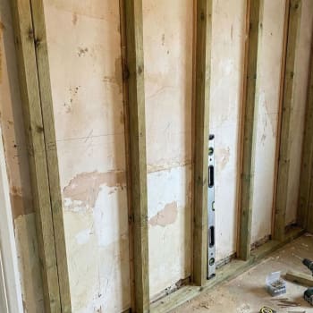 2x2 timber internal wall