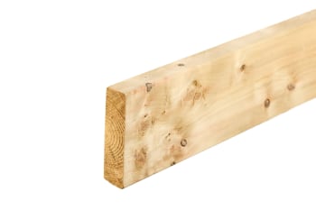 angled side view of 7x2 sawn treated timber