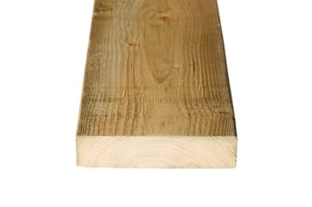 head on view of 8x2 sawn treated timber