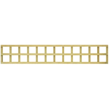 front view of 6x1 green treated trellis