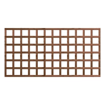 front view of 6x3 brown treated trellis