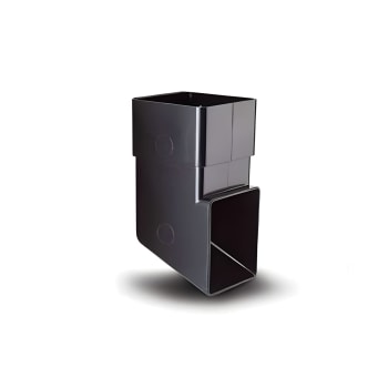 65mm Square Downpipe Shoe Black