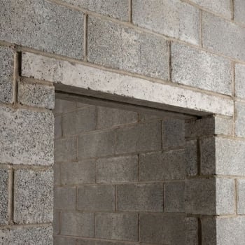 65mm concrete lintel in a doorway