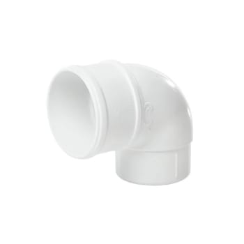 picture of round downpipe 92.5 degree offset bend white