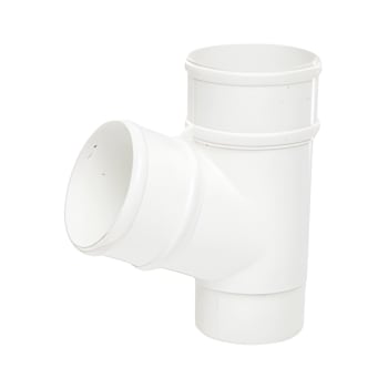 68mm Round Downpipe Downpipe Branch 112.5 Degree White