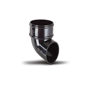 68mm Round Downpipe Shoe Black