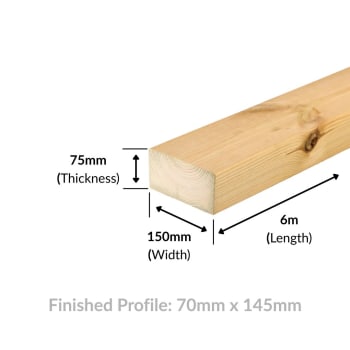 6x3 timber 6m dimension diagram