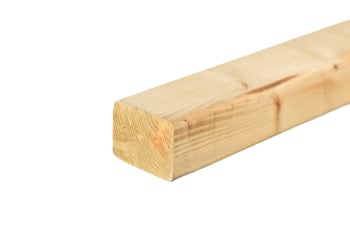 angled view of 4x3 sawn treated timber