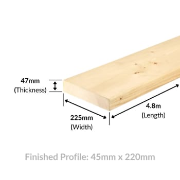 9x2 timber 4.8m dimension diagram