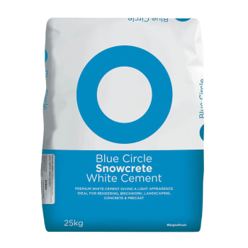 Blue Circle Snowcrete White Cement 25kg (Paper Bag)