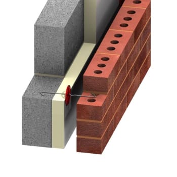 partial cavity wall insulation and wall tie