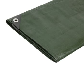 folded heavy duty green tarpaulin