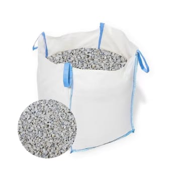 bulk bag of buff limestone chippings