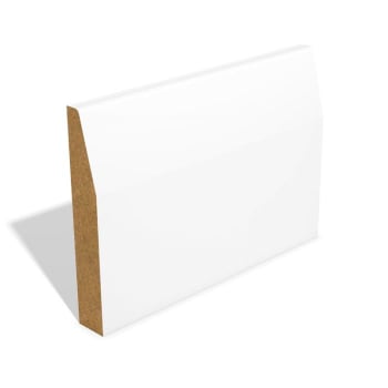 mdf white primed chamfered skirting board