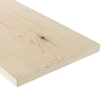 angled view of 200mm planed softwood timber