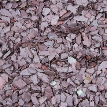 close up of plum slate chippings