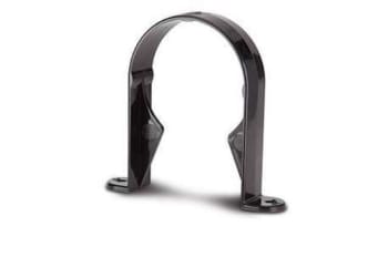 68mm Round Downpipe Socket Bracket Black