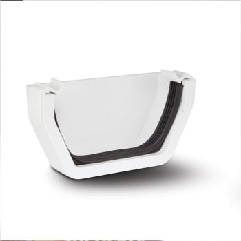 114mm Square External Stop End White