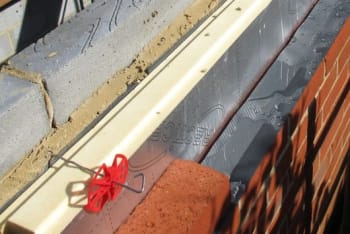 recticel eurowall full fill installed with a wall tie