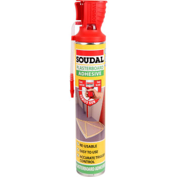 front of soudal genius gun plasterboard adhesive foam 750ml