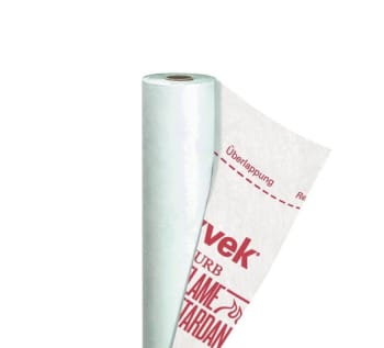 roll of tyvek firecurb housewrap breather membrane