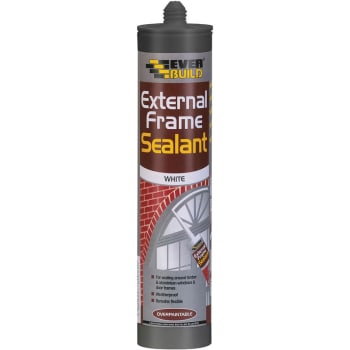 front of everbuild window & door external frame sealant white 290ml