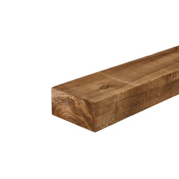 120mm x 240mm Brown Treated Garden Railway Sleeper 2.4m