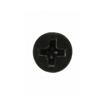 black drywall screw head
