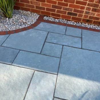 blue limestone paving garden patio