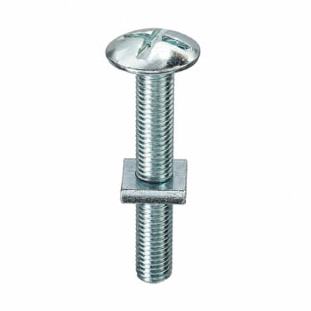 M6 x 8 Bright Zinc-Plated Roofing Bolts (200/Pack)