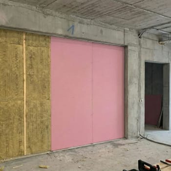fire rated plasterboard on battens