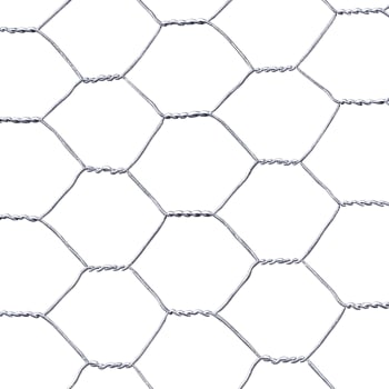 galvanised wire netting mesh close up