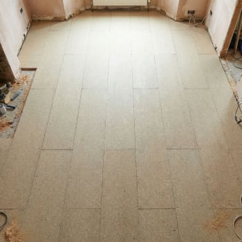 p5 chipboard used as flooring