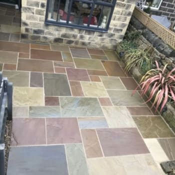 raj blend indian sandstone paving garden patio