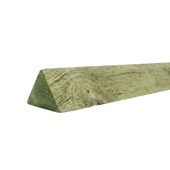 side view of green sawn treated arris rail