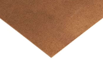 corner of 3.2mm standard hardboard