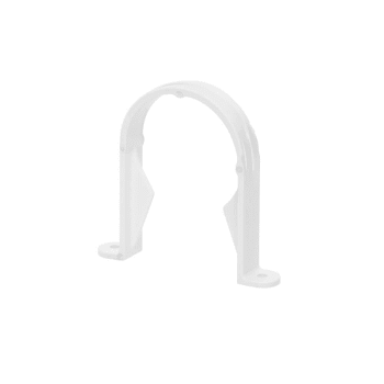 picture of round downpipe clip white