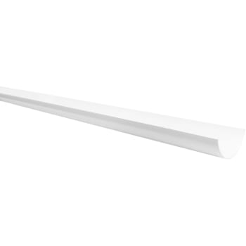 picture of half round gutter length white