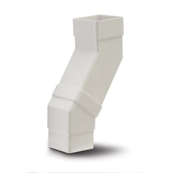 picture of square downpipe adjustable offset bend 25mm67mm white