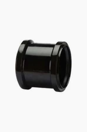 110mm Double Socket Slip Coupler Black